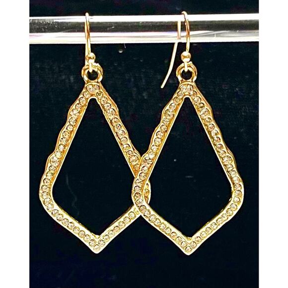 NEW Kendra Scott Sophee Crystal Drop Earrings in Gold Tone Jewelry Lot m16 - Picture 6 of 6